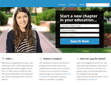 Tablet Screenshot of degreesearch.org